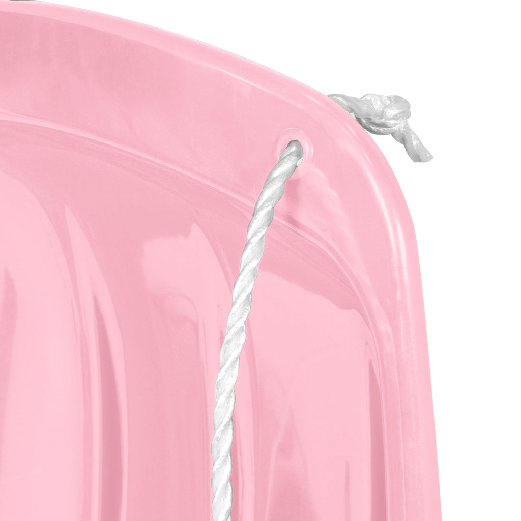 Best Choice Products 48In Kids Plastic Toboggan Snow Sled W/Pull Rope - Light Pink
