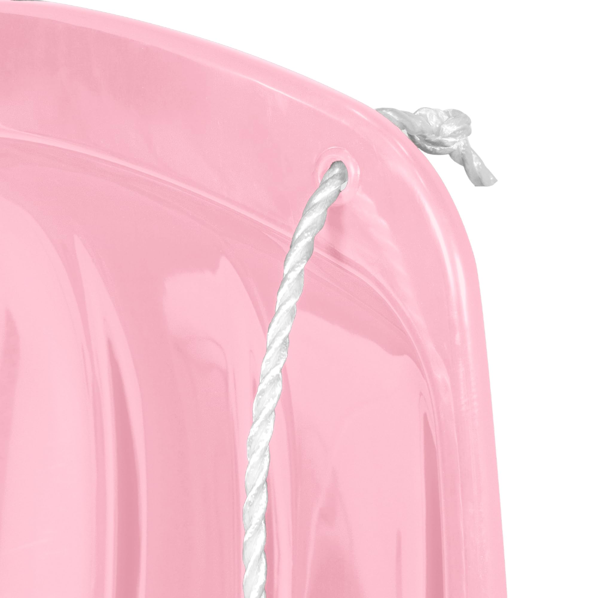 Best Choice Products 48In Kids Plastic Toboggan Snow Sled W/Pull Rope - Light Pink