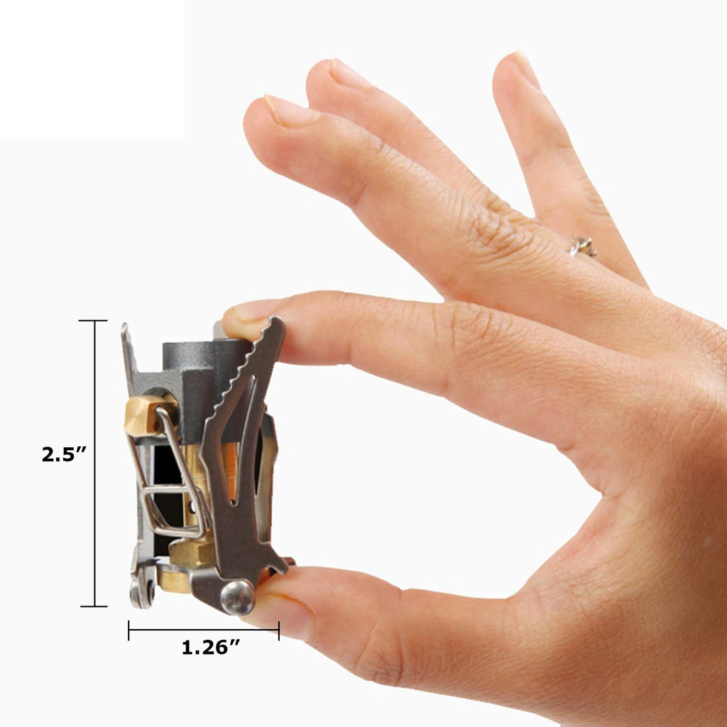 Desert & Fox Ultralight Mini Camping Stove, 2600W Power Titanium Alloy Automatic Foldable Outdoor Cookware Tool For Picnic, Cook