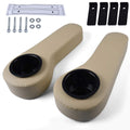 Vrracing 1 Pair Rear Armrest Cushion With Holder Cup For Club Car,Compatible For Yamaha,For Ezgo Golf Cart Beige