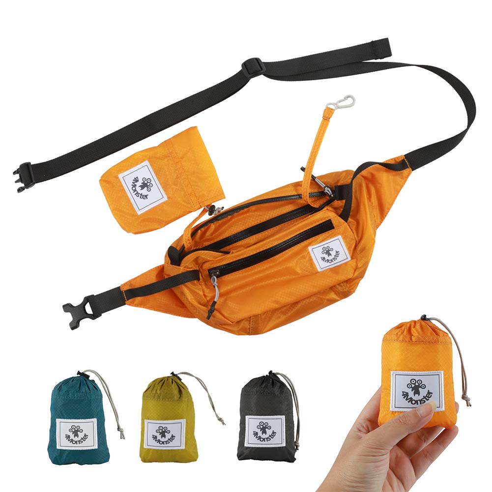 4Monster Hiking Waist Packs Portable,Water Resistant Fanny Pack Bags Lightweight With Adjustable Strap For Outdoor, Workout,Runn