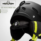 OutdoorMaster Kelvin Ski Helmet - Snowboard Helmet for Men, Women & Youth (Black+Lemon,XL)