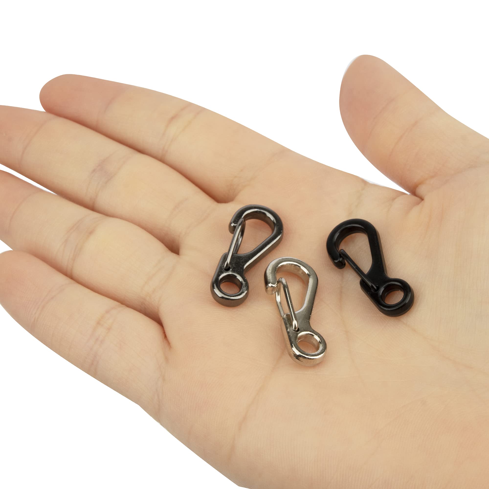 Swatom Mini Sf Alloy Carabiner Clip Tiny Spring Snap Hook Carabiners For Paracord Backpack Camping Bottle Using Keychains Access