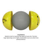 Callaway Erc Triple Track Golf Balls 12B Pk (2023 Version, Yellow)