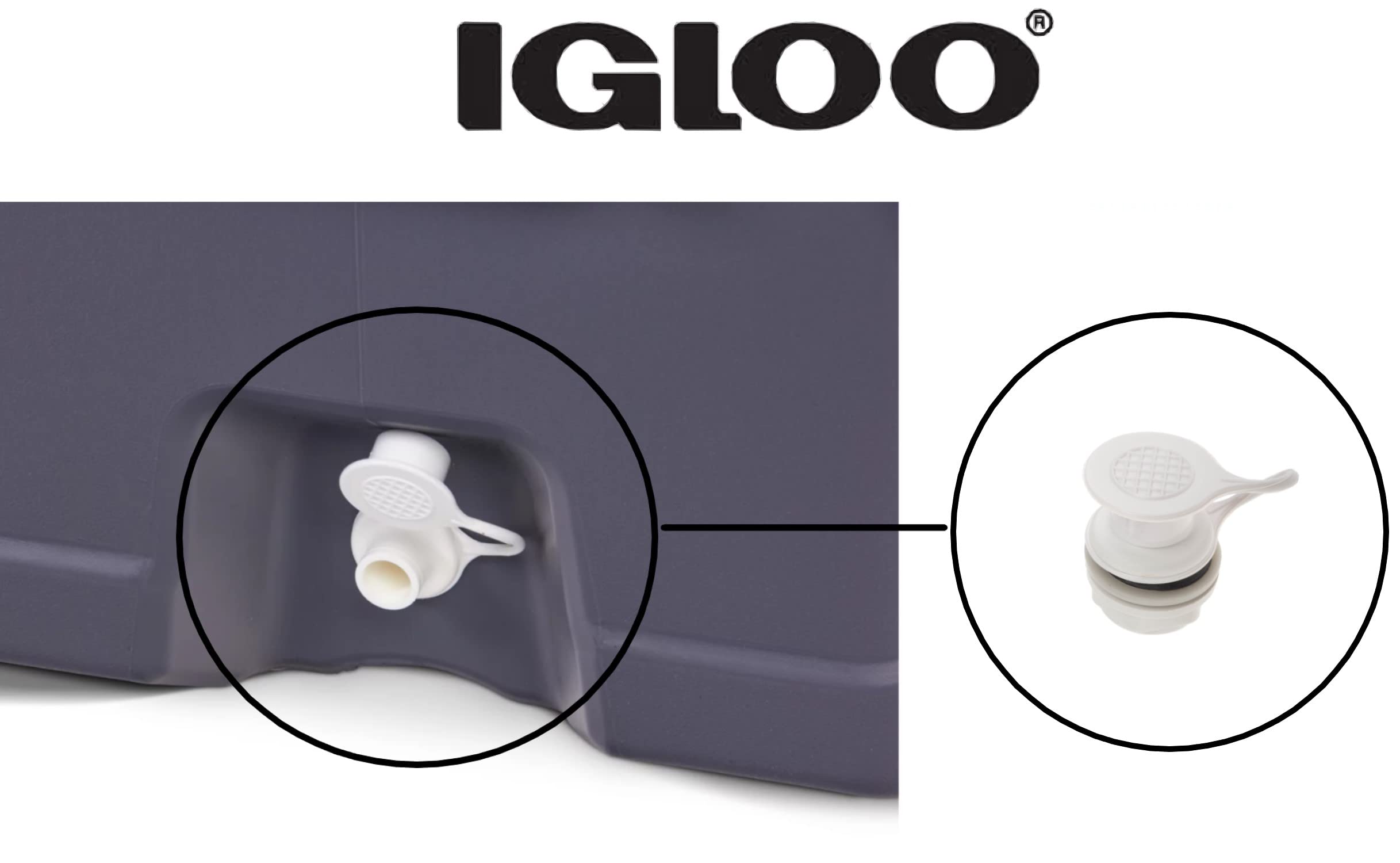 Igloo Cooler Replacement Standard Triple Snap Drain Plug (2Pk)