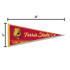 Rico Industries Ncaa Ferris State Bulldogs Classic 12'' X 30'' Felt Wall D  Cor Pennant - Great For Home/Bed Room/Man Cave D  Co