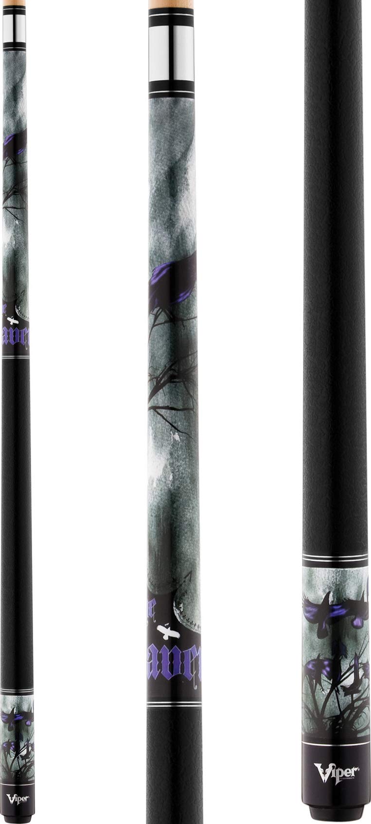 Viper By Gld Products Underground 58'' 2-Piece Billiard/Pool Cue, The Raven, 19 Ounce,Black,50-0650-19