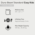 Intex 66803Ep Cozy Kidz Inflatable Airbed : Fiber-Tech - Velvety Soft Surface - Carry Bag Included - Color May Vary - 34.5'' X 6