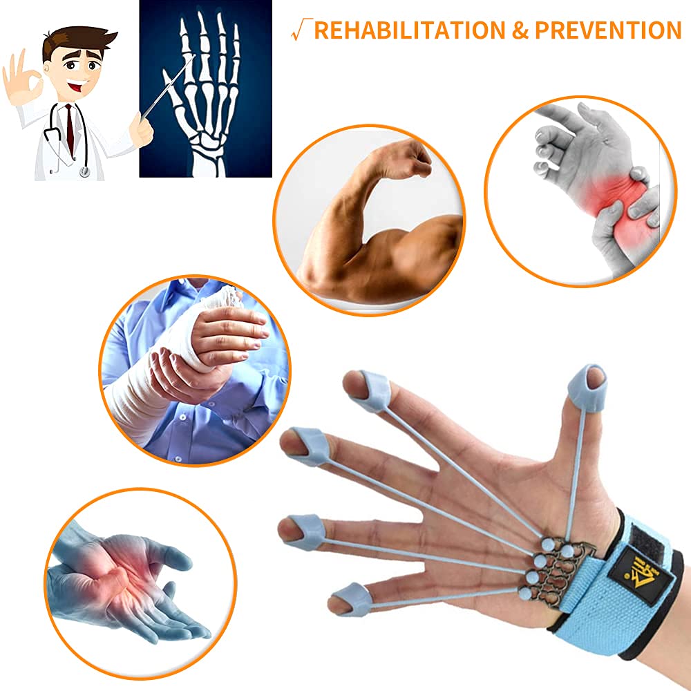 Finger Exerciser Hand Resistance Band Climbing Finger Strengthener Guitar Finger Stretcher/ Extensor Exercise Equipment Krdebasa