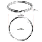 Wicked Scuba 316 Stainless Steel 2Mm X 34Mm Round Split Ring - 12 Pack