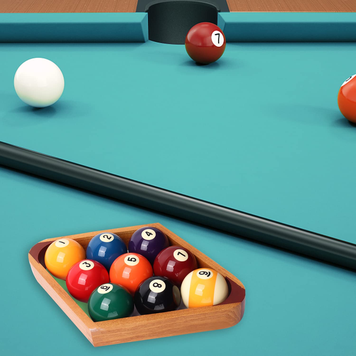 Gse 2-Tone Solid Wood Billiard 8-Ball Triangle Or 9-Ball Diamond Pool Ball Racks For 2-1/4'' Pool Balls (8-Ball Triangle & 9-Bal