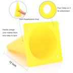 12 Inch Yellow Traffic Training Cones, Plastic Safety Parking Cones, Agility Field Marker Cones For Soccer Basketball Football D