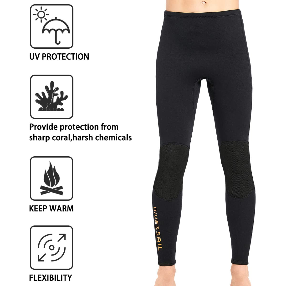 Wetsuit Pants 3Mm Neoprene Pants Men Surfing Pants Keep Warm For Diving Surfing Swimming Snorkeling Scuba Kayaking Pants 2Xl Siz