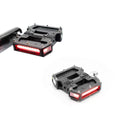 REDSHIFT ARCLIGHT PRO Flat Bicycle Pedals with LED Lights, Auto On-Off, 36+ hr Battery, USB Rechargeable, Weatherproof, Flat Alu