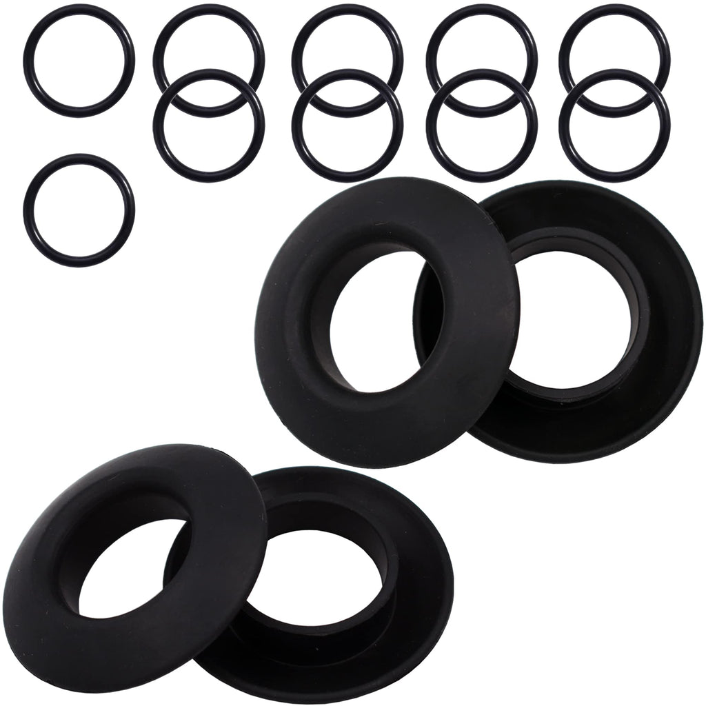 Betobier 4 Pcs Universal Kayak Paddle Drip Rings-For Kayak And Canoe Paddles - No More Sliding Up And Down (Black)