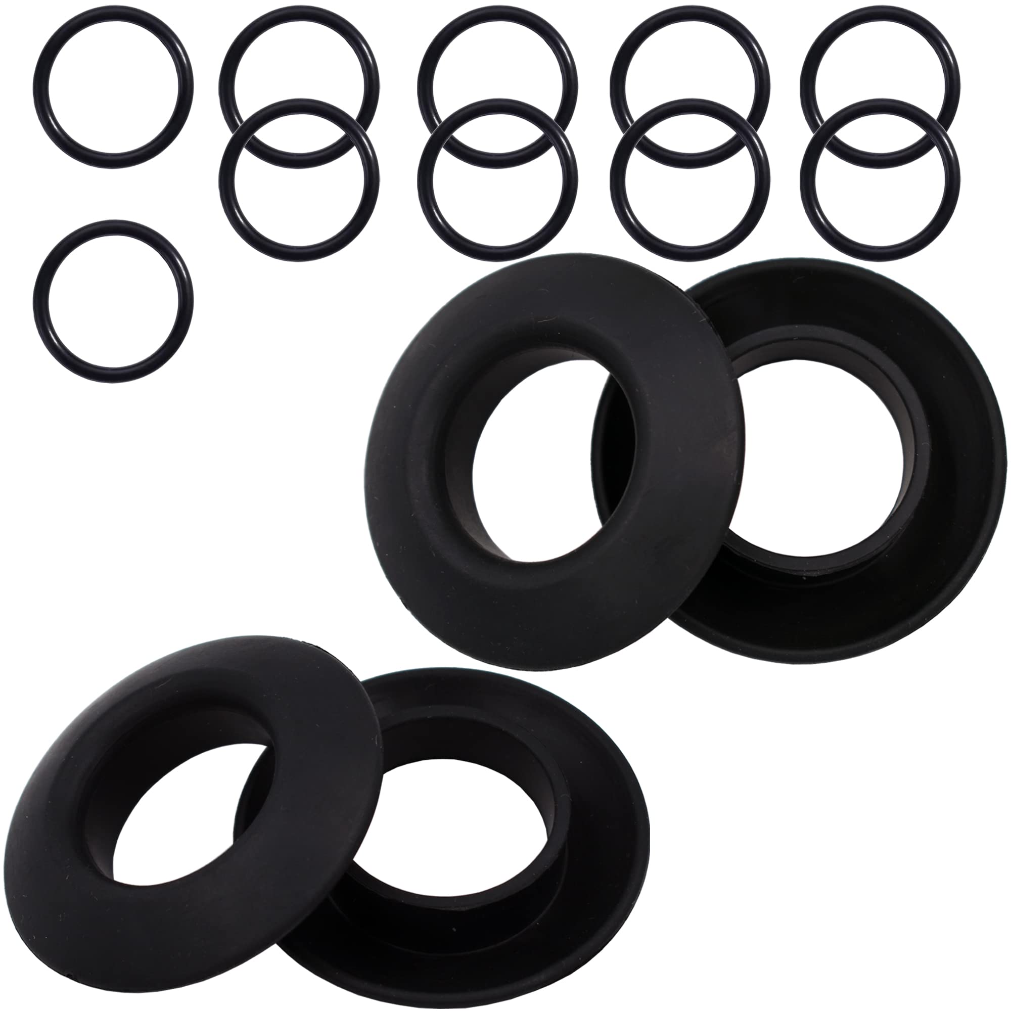 Betobier 4 Pcs Universal Kayak Paddle Drip Rings-For Kayak And Canoe Paddles - No More Sliding Up And Down (Black)