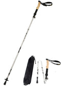 A Alafen Aluminum Collapsible Ultralight Travel Trekking Hiking Pole For Men And Women Silver