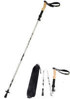 A Alafen Aluminum Collapsible Ultralight Travel Trekking Hiking Pole For Men And Women Silver