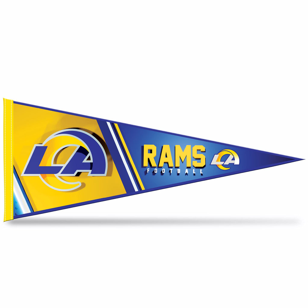 Rico Industries Nfl Football Los Angeles Rams Primary 12'' X 30'' Felt Wall D  Cor Pennant - Great For Home/Bed Room/Man Cave D