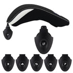 Big Teeth Golf Hybrid Head Covers Set Headcovers Utility Ut Club Protector Meshy With Interchangeable Number Tag (2 Pcs)