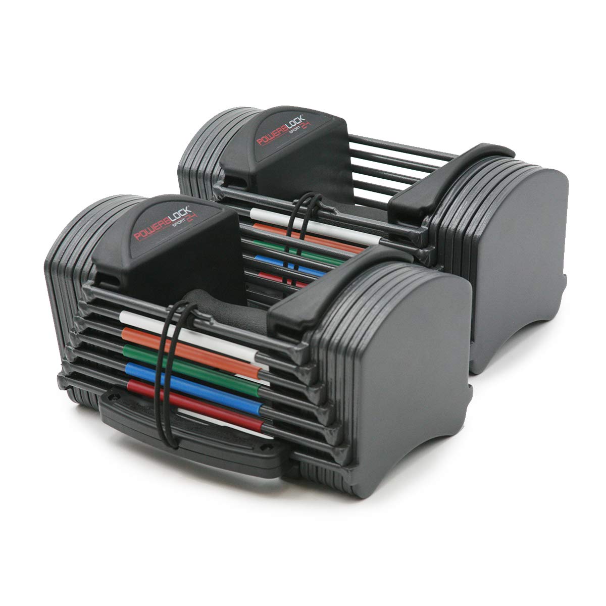 Powerblock Sport 24 Adjustable Dumbbells, Sold In Pairs, 3-24 Lb. Dumbbells, Durable Steel Build, Innovative At Home Workout Equ