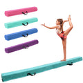Fincome 8Ft Folding Balance Beam, Portable Gymnastics Beam Equipment With Non Slip Rubber Base & Suede Cover For Training/Practi