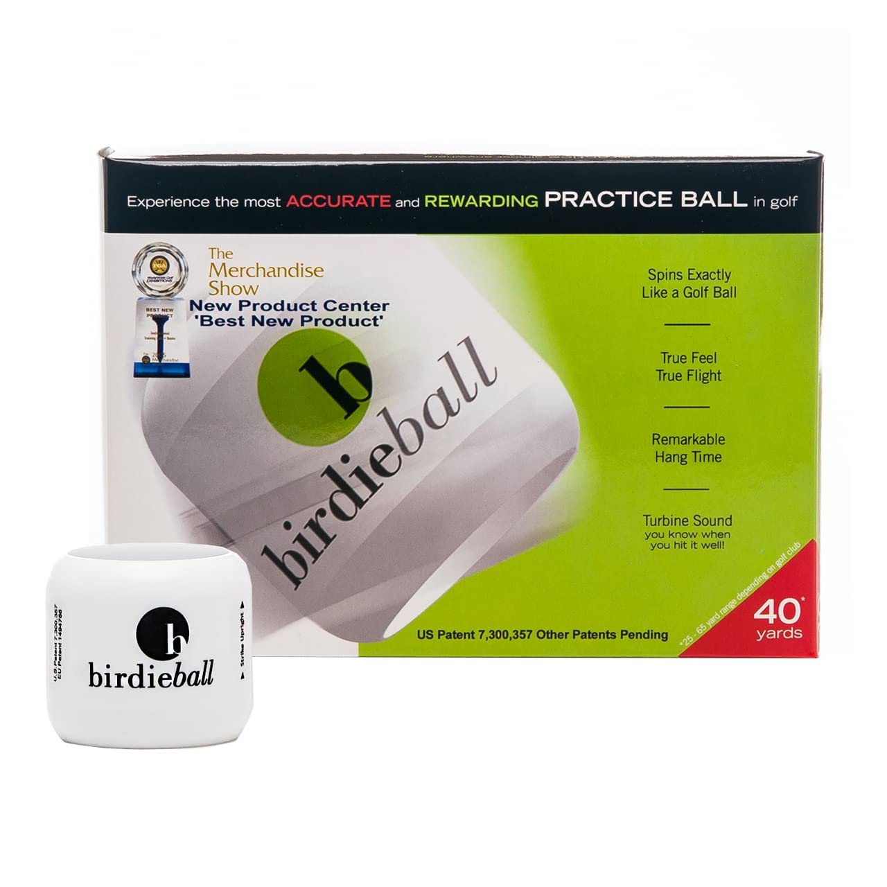 Birdieball Practice Golf Balls, Full Swing Limited Flight Golf Practice Balls, Perfect Training Aid For All Golfers (Pack Of 12)