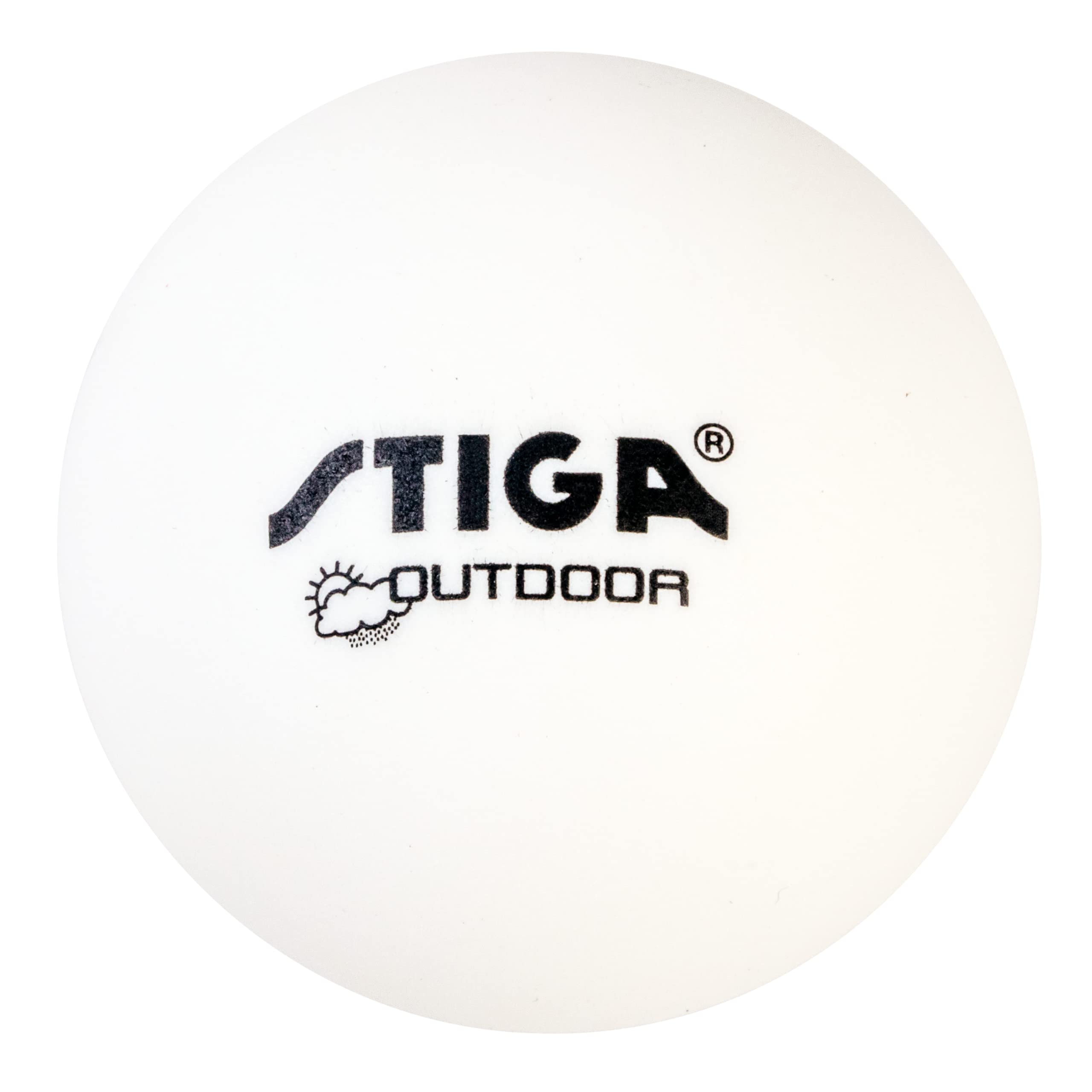 Stiga 4 Pack Outdoor Ping Pong Balls - Minimizes Wind Resistance