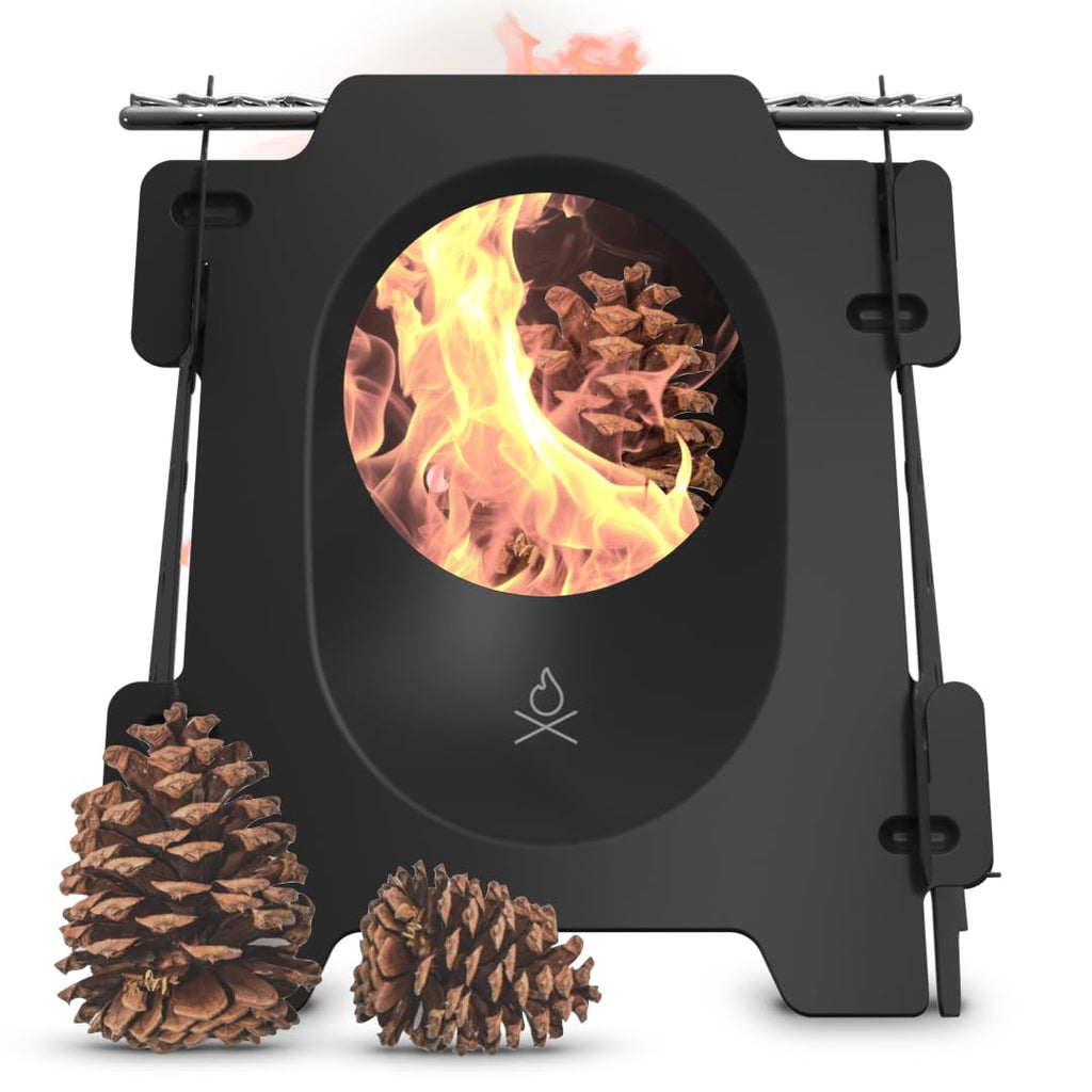 Berleben Stker Wood Burning Camp Stove - Stainless Steel Portable Stove For Camping, Backpacking, & Hiking - 18Oz Folding Campin