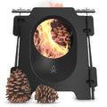 Berleben Stker Wood Burning Camp Stove - Stainless Steel Portable Stove For Camping, Backpacking, & Hiking - 18Oz Folding Campin