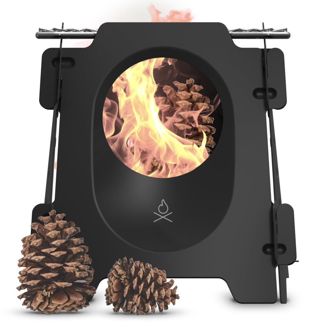 Berleben Stker Wood Burning Camp Stove - Stainless Steel Portable Stove For Camping, Backpacking, & Hiking - 18Oz Folding Campin