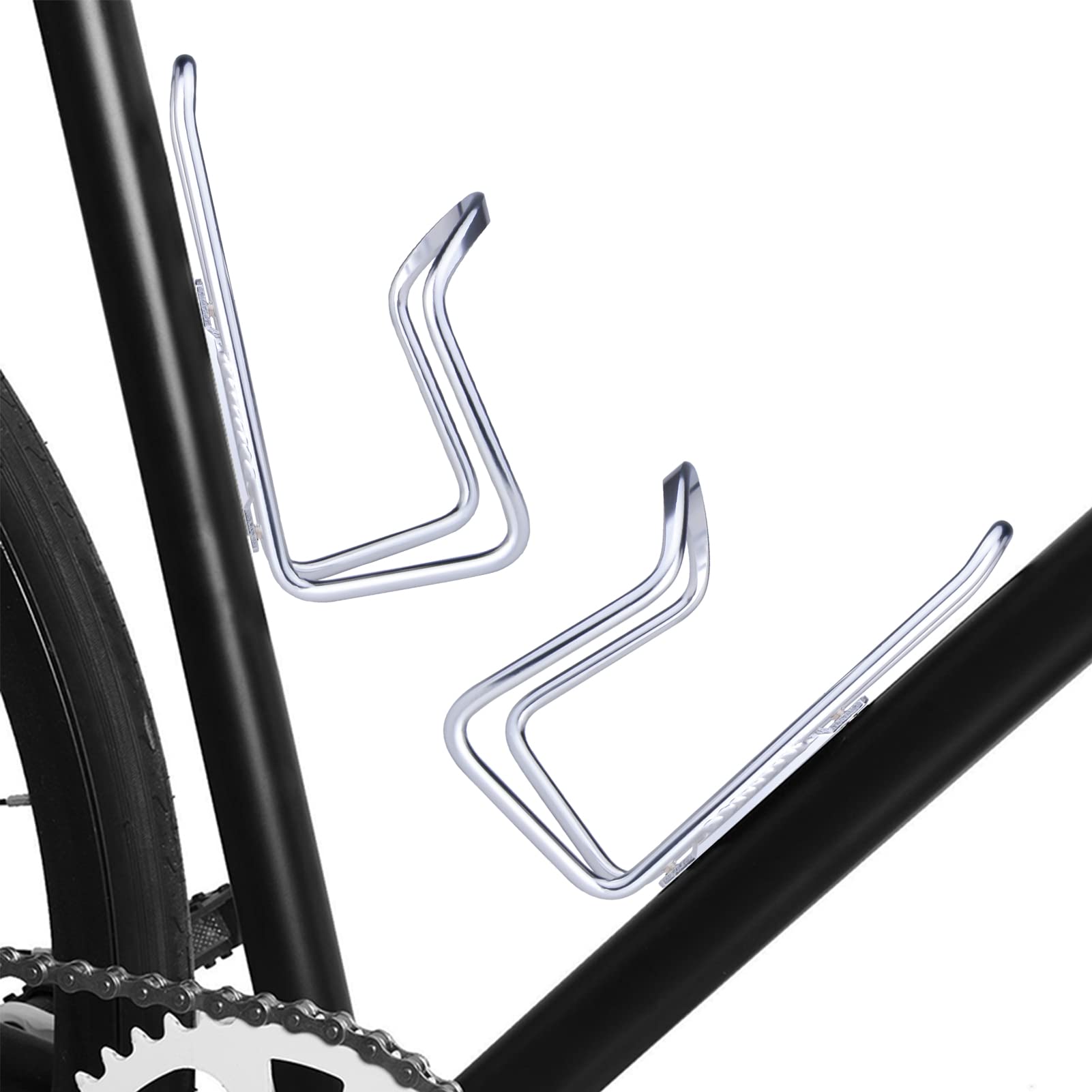 Fivebox Lightweight Aluminum Alloy Bicycle Water Bottle Cage Holder For Outdoor Activities (Silver)