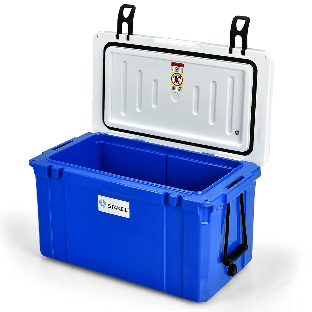 Goplus 58 Quart Camping Cooler, Portable Rotomolded Cooler With 4-Day Ice Retention, Ideal For Outdoor Activities