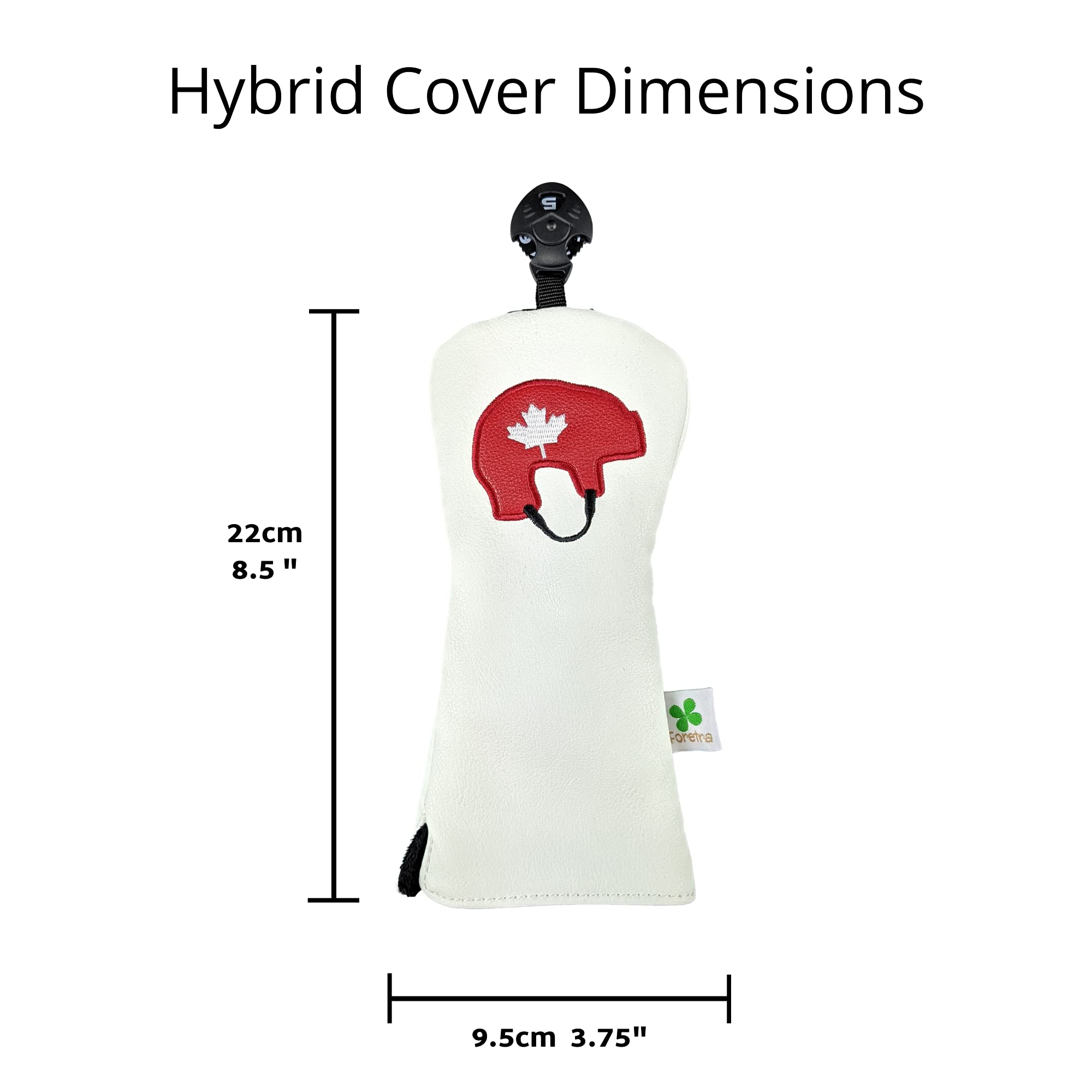 Foretra - Limited Edition Hockey Helmet Canada Hybrid Headcover - Tour Quality Golf Club Cover - Style And Customize Your Golf B