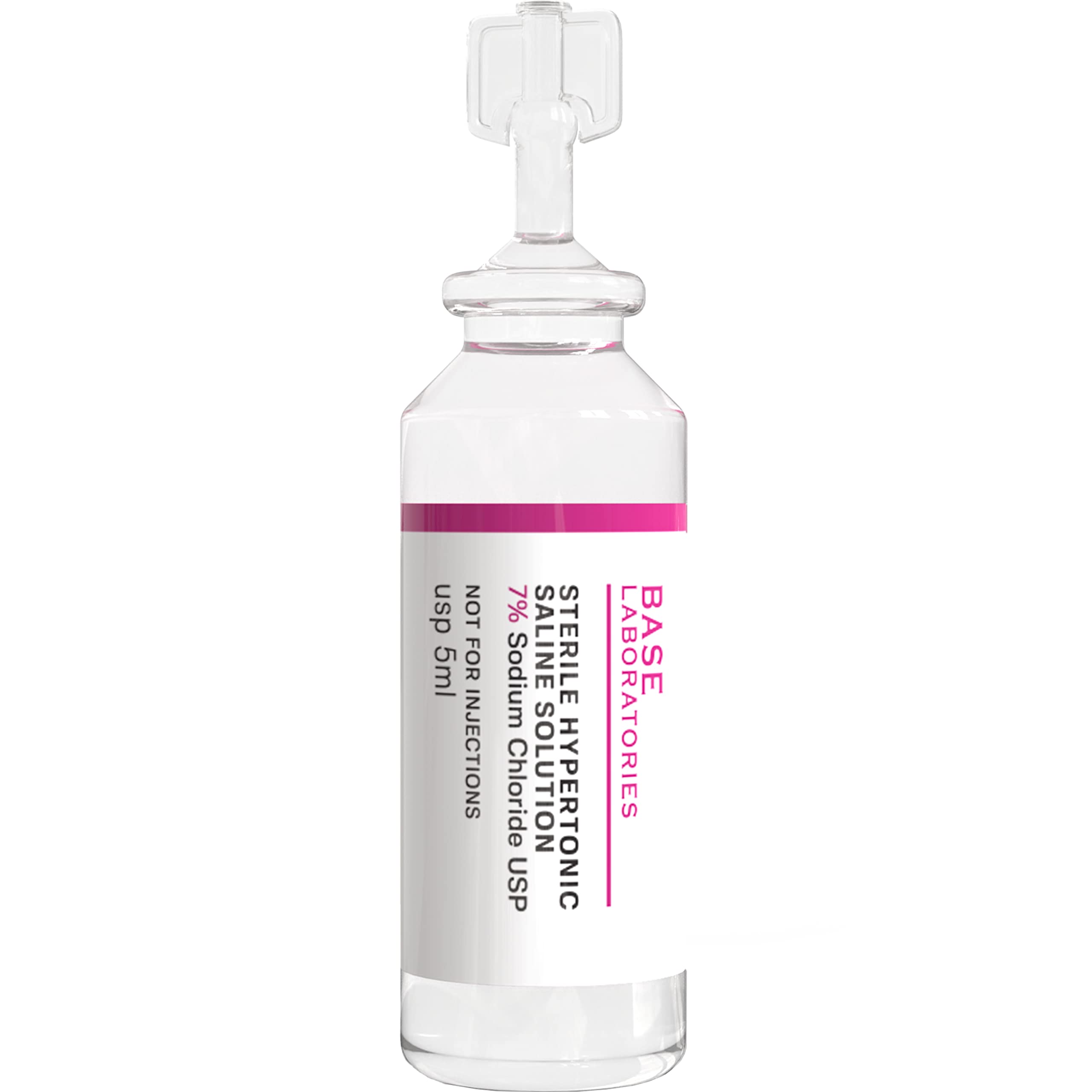 Base Labs 7 Hypertonic Saline Solution For Nebulizer Machine  Sterile Saline Solution For Inhalation Helps With Respiratory Trea