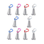 Alnicov 10Pcs Round Deck Anchor Pegs,Tent Awning Anchor With D-Shaped Carabiners For Camping Outdoor Timber Deck Plank Parts (Ra