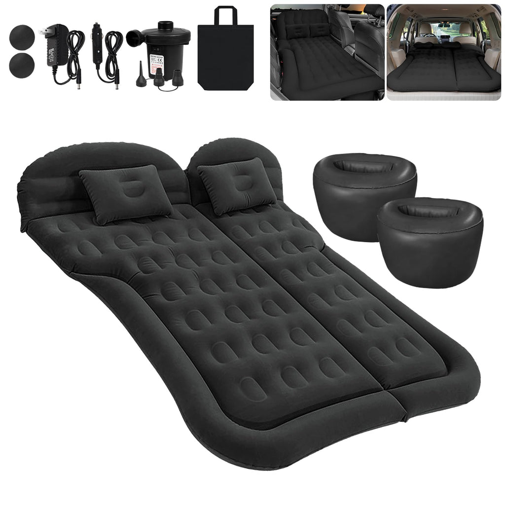 Iswees Car Air Mattress,Camping Air Mattresses,Car Bed,Suv Air Mattress With Electric Pump,Two Piers And 2 Pillows,Car Inflatabl