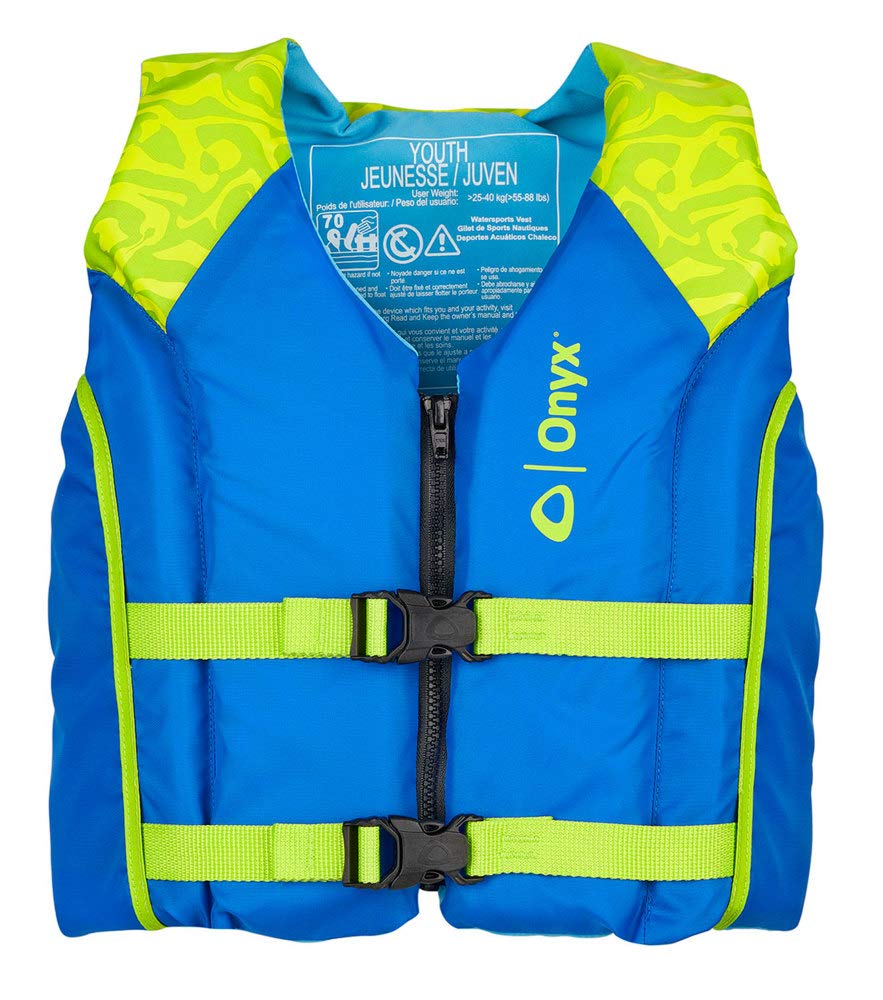Onyx All Adventure Youth Paddle & Water Sports Life Jacket, Green