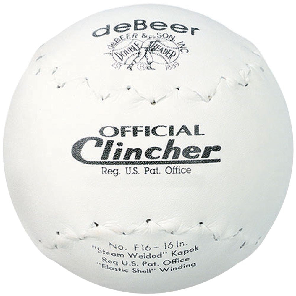 Rawlings deBeer Clincher Softball, W601457, White, 16 Inch (Pack of 12)