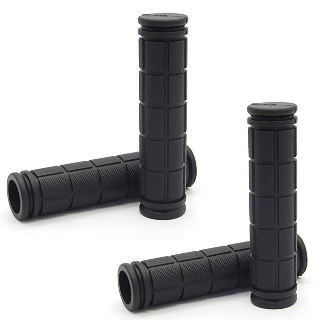 Helonge Bike Handlebar Grips, Non-Slip Rubber Bicycle Handle Bar Wraps For Kids Bikes(7 Colors) (Black)