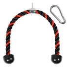 Yes4All Deluxe Black & Red Tricep Rope Cable Attachment,36 Inch Exercise Machine Attachments Pulley System Gym Pull Down Rope Wi