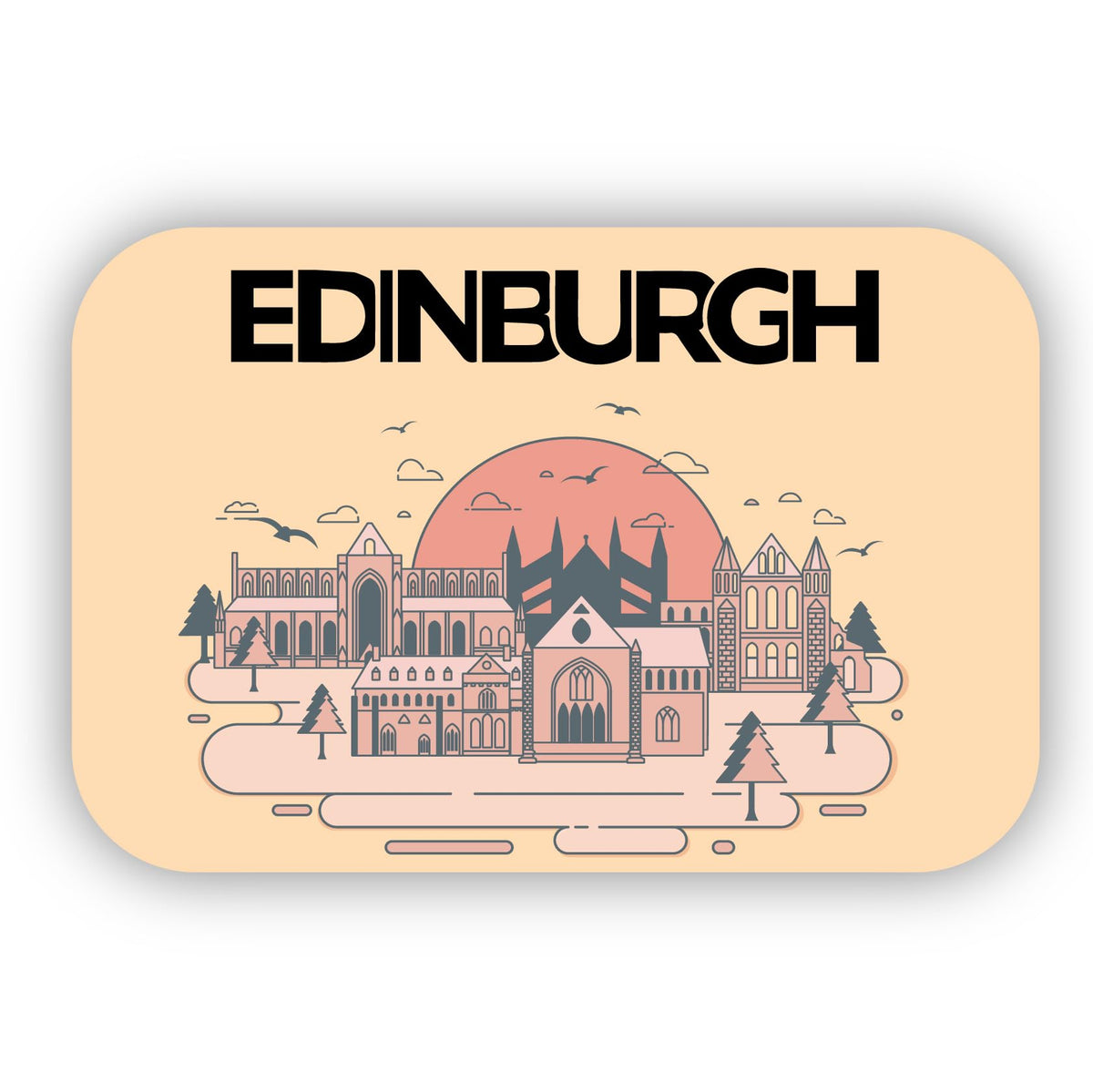 ISEE 360 Edinburgh Rectangular Fridge Magnet for Kitchen Office Home Refrigerator Door Decors Multicolor Souvenir Gift L X H 3 X