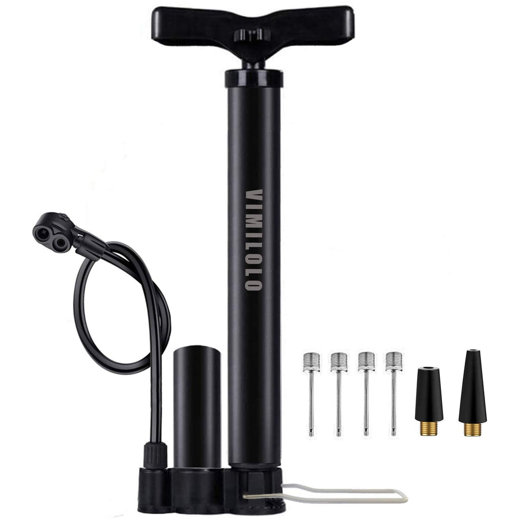 Vimilolo Bike Pump, Air Bicycle Pump Inflator For Presta And Schrader Valve Tire Ball Bike Portable Pumps 160Psi & 11Bar