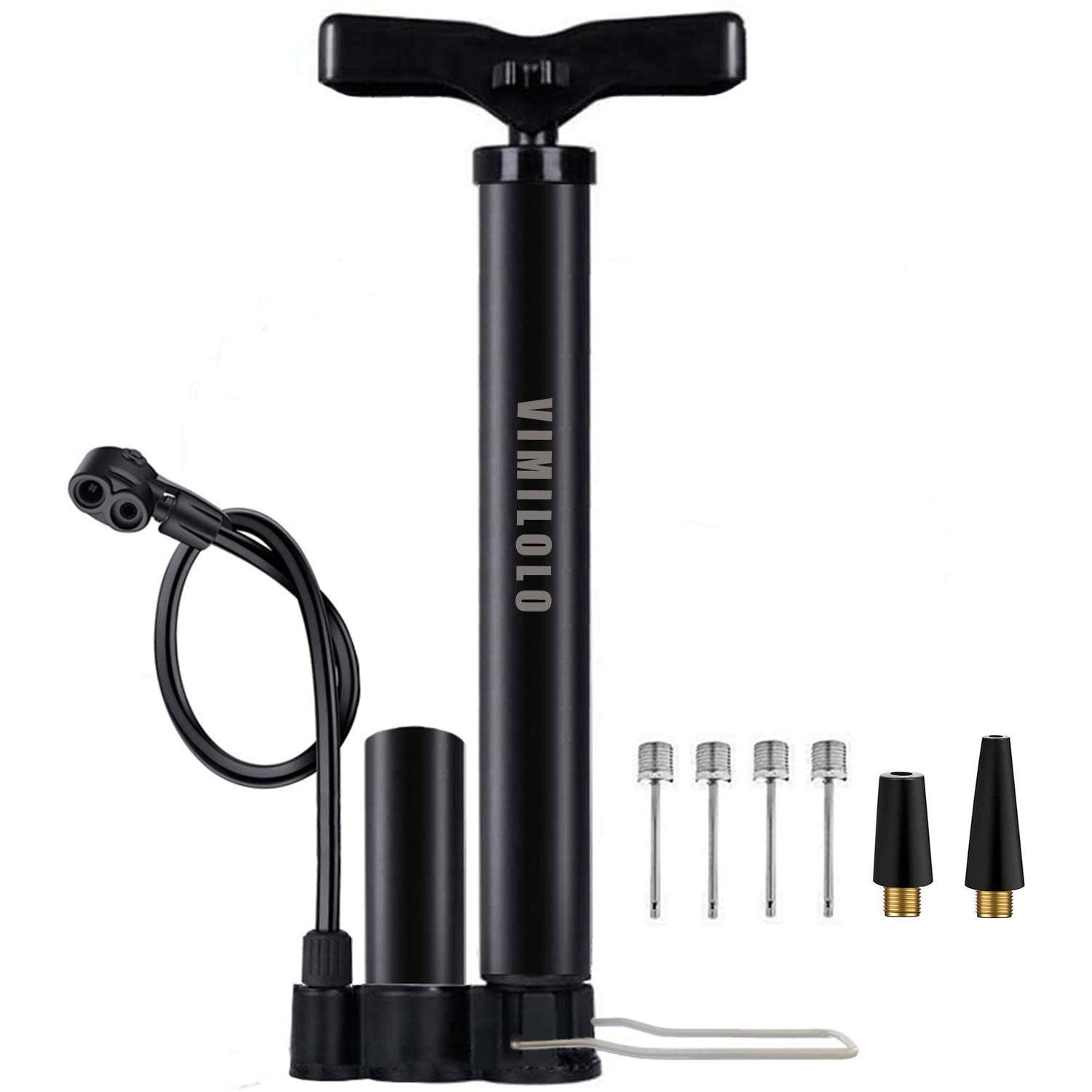 Vimilolo Bike Pump, Air Bicycle Pump Inflator For Presta And Schrader Valve Tire Ball Bike Portable Pumps 160Psi & 11Bar