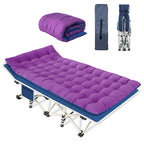 Camping Cot With Comfortable Mattress Cots For Camping With Pad Heavy Duty Camping Bed Sleeping Cot With Carry Bag Folding Cots