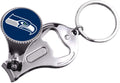 Aminco Nfl Seattle Seahawks Multi-Function Keychain, Includes: Nail Clipper, Nail File And Bottle Opener, Team Color, Nfl-Kt-861