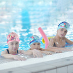 4 Pieces Swim Cap Kids Unicorn Silicone Waterproof Age 2-12 Cute Swim Caps With Goggles For Long And Short Hair Kids Children Bo