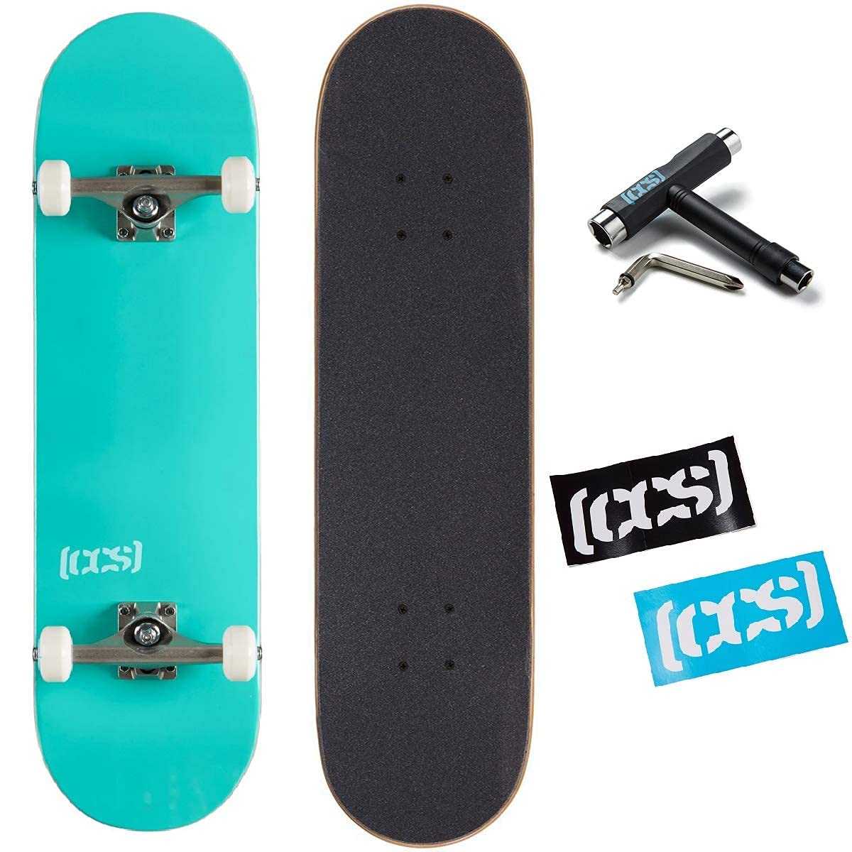 [Ccs] Logo Skateboard Complete Mint 7.50'' - Maple Wood - Professional Grade - Fully Assembled With Skate Tool And Stickers - Ad