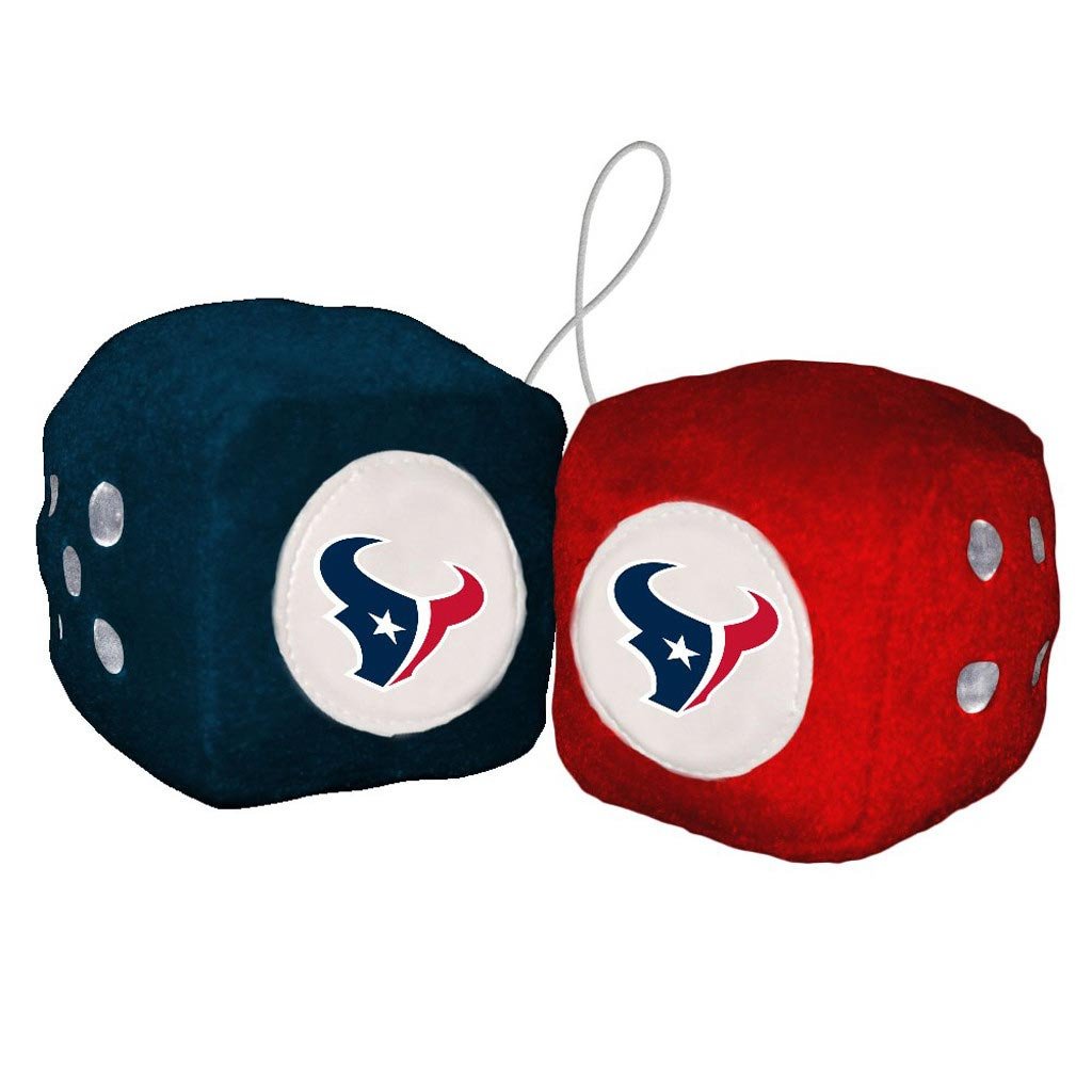 Fremont Die NFL Houston Texans 3 Fuzzy Dice, 3, Team Colors