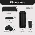 Balancefrom Goyoga 7-Piece Set - Include Yoga Mat With Carrying Strap, 2 Yoga Blocks, Yoga Mat Towel, Yoga Hand Towel, Yoga Stra